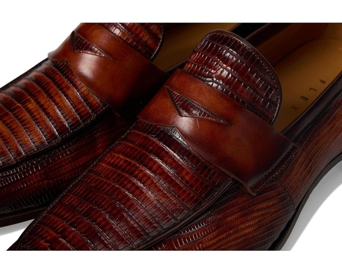 Лоферы Magnanni Vicente из состаренной кожи с ремешком