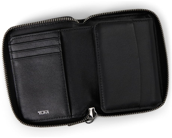 Кошелек на молнии Tumi Tri Fold Zip Around с многочисленными отделениями