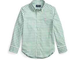 Рубашка Polo Ralph Lauren Kids в клетку из хлопкового поплина с вышитым пони