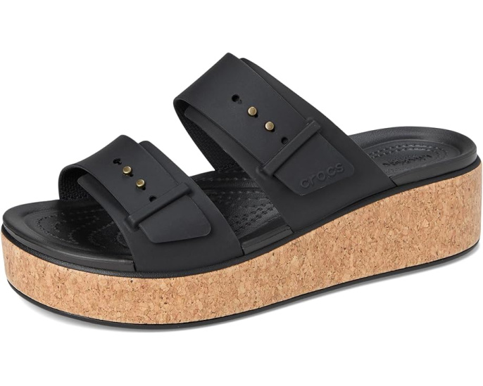 Сандалии Crocs Brooklyn Cork Buckle на пробковой платформе