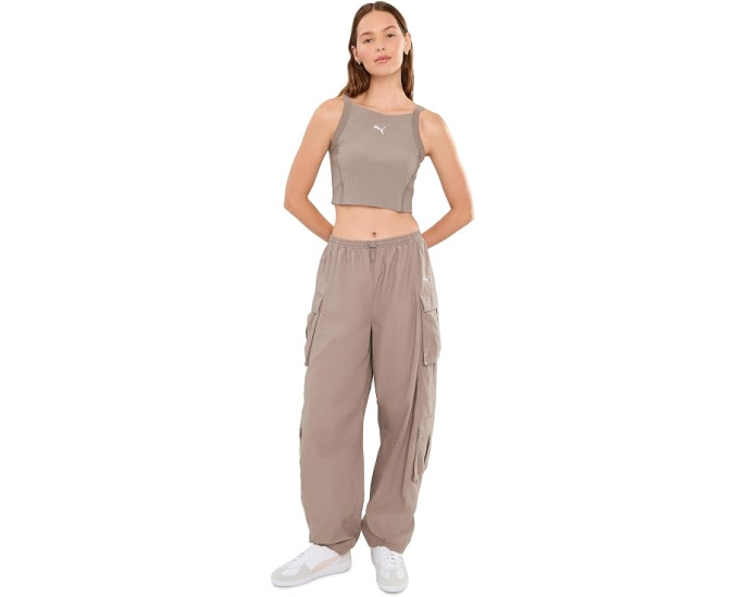 Базовый топ с ребристой текстурой Puma Essentials Ribbed Cropped Tank Top
