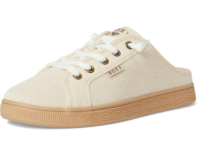 Кроссовки Roxy Sunny Stroll на шнуровке из хлопка