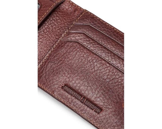 Johnston & Murphy Double Contrast Stitch кошелек-бифолд с контрастной строчкой