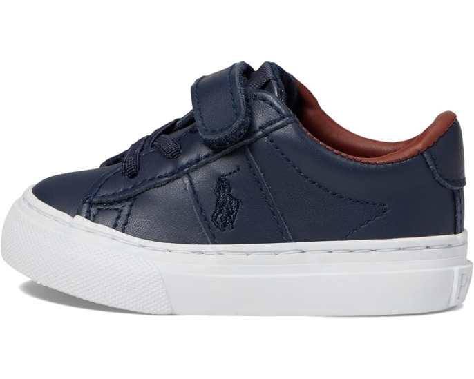 Кожаные кроссовки Polo Ralph Lauren Sayer с ремешком на липучке для малышей