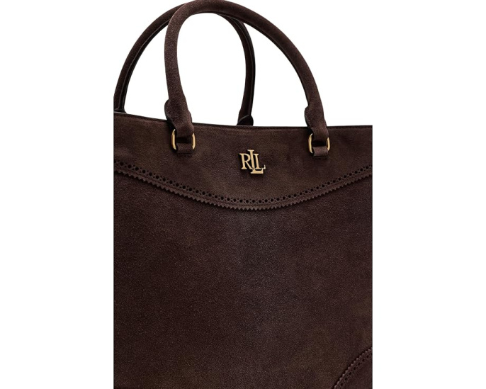 Сумка Lauren Ralph Lauren Perforated Suede Large Marcy Satchel из замши