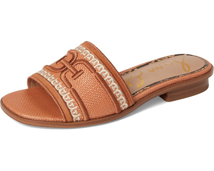Сандалии Sam Edelman Stevie с плетеным верхом и логотипом Double E