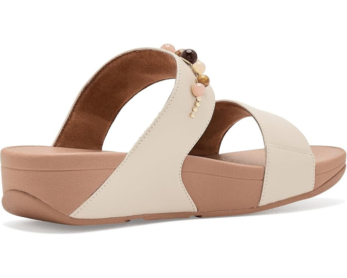 Шлепанцы FitFlop Lulu Beaded Slides с бисером черного цвета