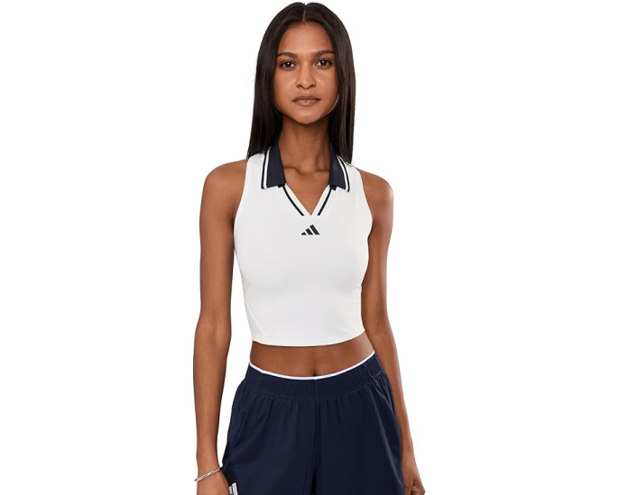 Топ теннисный Climacool Crop Tank Pro от Adidas с V-вырезом
