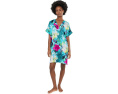 Natori пижамная рубашка Viva Printed Satin Sleepshirt с цветочным принтом