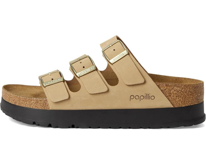 Сандалии Florida Platform от Birkenstock из нубука на платформе