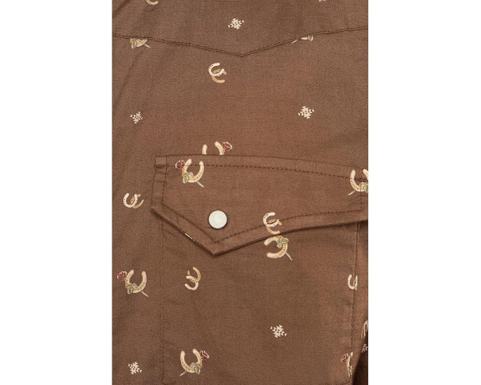 Рубашка Pendleton Laramie с коротким рукавом в цвете Horseshoe Brown