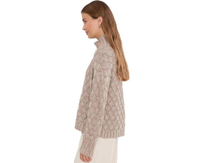 Petite Peruvian Organic Cotton Cord Crew Neck Sweater