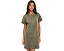 Panneled Shift Mini Dress with Exposed Stitching
