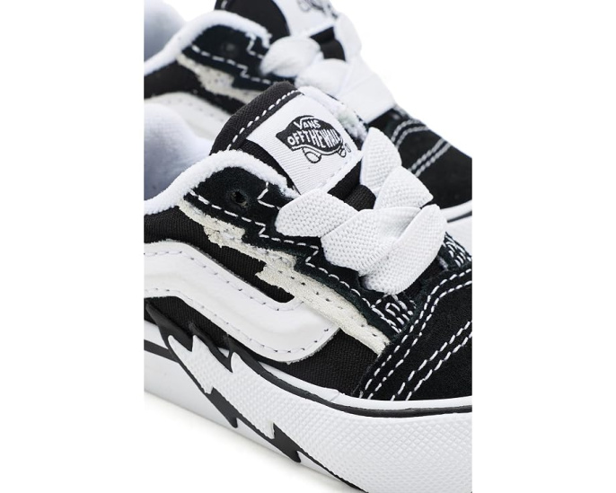 Детские кеды Vans Knu Skool Elastic Lace Bolt черные