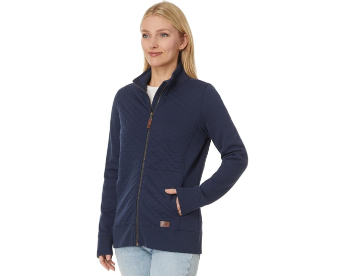 Свитшот L.L.Bean Quilted Full Zip Sweatshirt с воротником-стойкой и стеганым дизайном