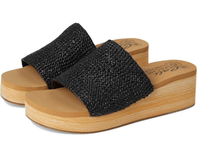 Сандалии Skechers Summers Salt Spray с плетеным верхом из рафии и платформой