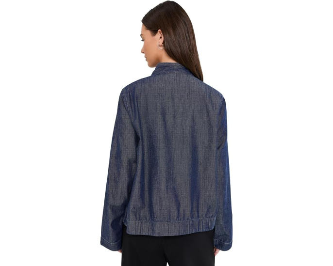 Куртка Eileen Fisher Lightweight Organic Cotton Denim Curved Front джинсовая