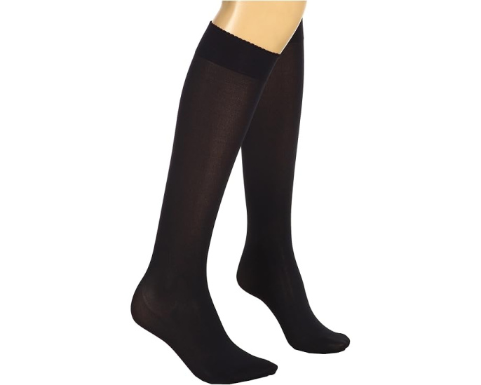 Гольфы Wolford Velvet De Luxe 50 с бархатистой текстурой и фигурной резинкой