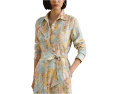 Платье-рубашка Floral Linen из льна с поясом Lauren Ralph Lauren