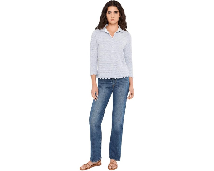 NIC+ZOE NZT Elbow Sleeve Spacedye Polo