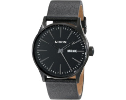 Наручные часы Nixon Sentry Leather с кожанным ремешком и календарем