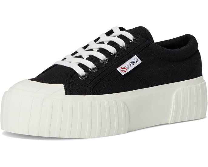 Кроссовки Superga 2631 Stripe Platform на массивной подошве с резиновым носком