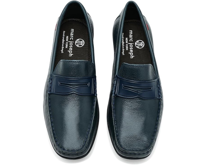 Мокасины Davidson St Marc Joseph New York из зернистой кожи