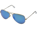Ray-Ban RB3025 Aviator с зеркальными линзами Gold/Blue