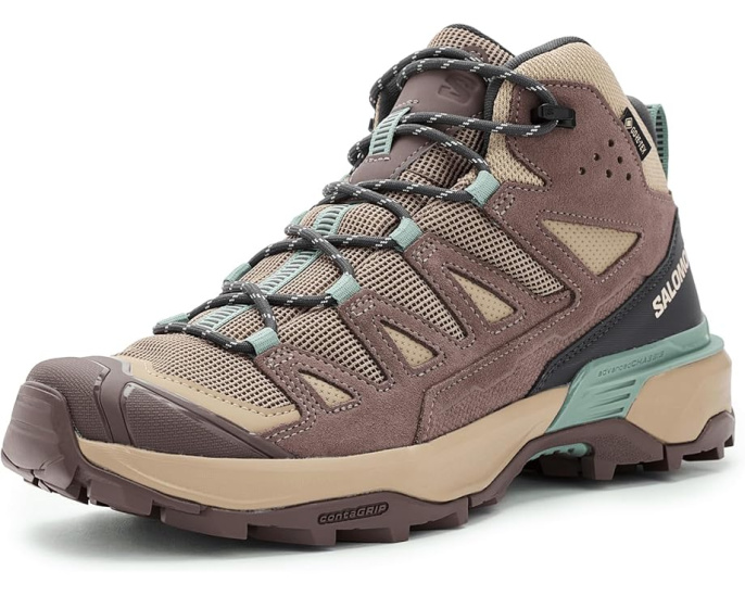 Трекинговые кроссовки Salomon X Ultra 360 Leather Mid с мембраной Gore-tex