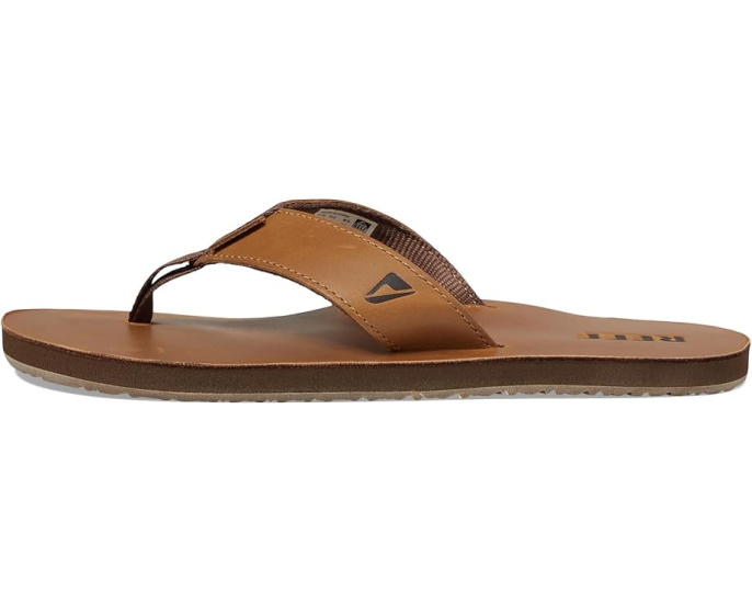 Кожаные шлепанцы Reef Leather Smoothy с тройной плотностью EVA и поддержкой свода