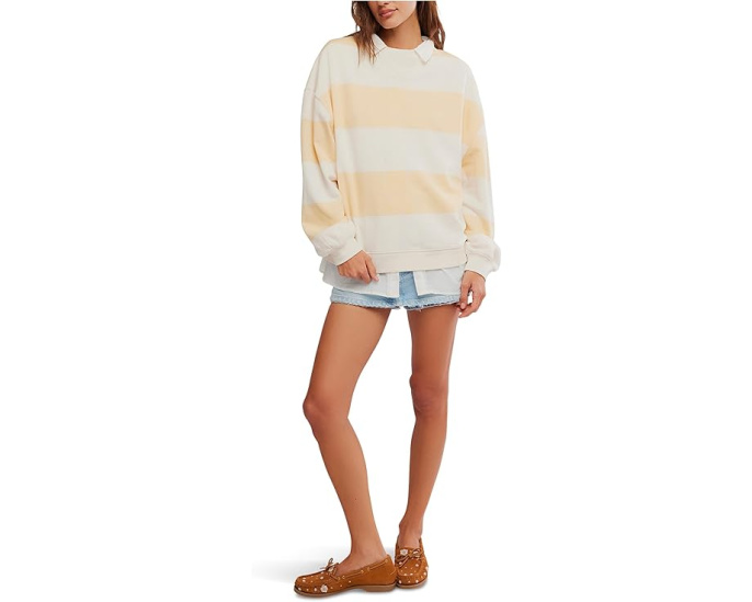 Свитер Free People We The Free Classic Striped Oversized Crew Neck оверсайз в полоску