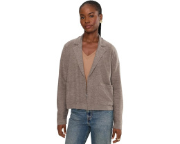 Fine Felted Wool Notch Collar Cardigan