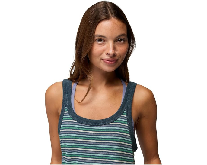 Prana Топ Cozy Up Scoop с круглым вырезом и риббингом из конопли