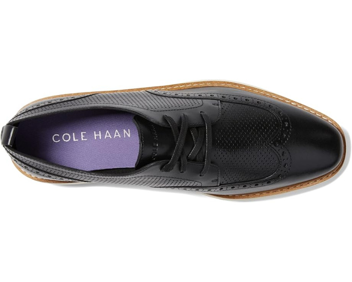 Оксфорды Originalgrand Platform Wing Tip на платформе с декоративными перфорациями от Cole Haan