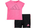 Детский комплект adidas Kids: футболка со складкой сзади и сетчатые шорты