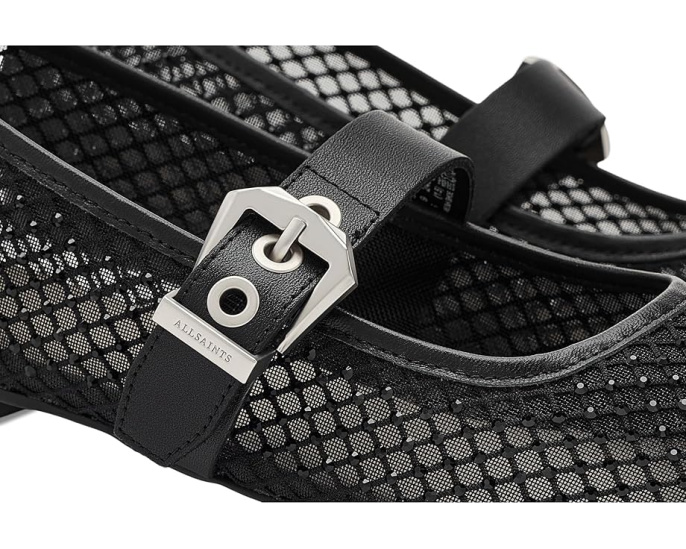 Туфли AllSaints Holly из сетки с кристаллами и пряжкой