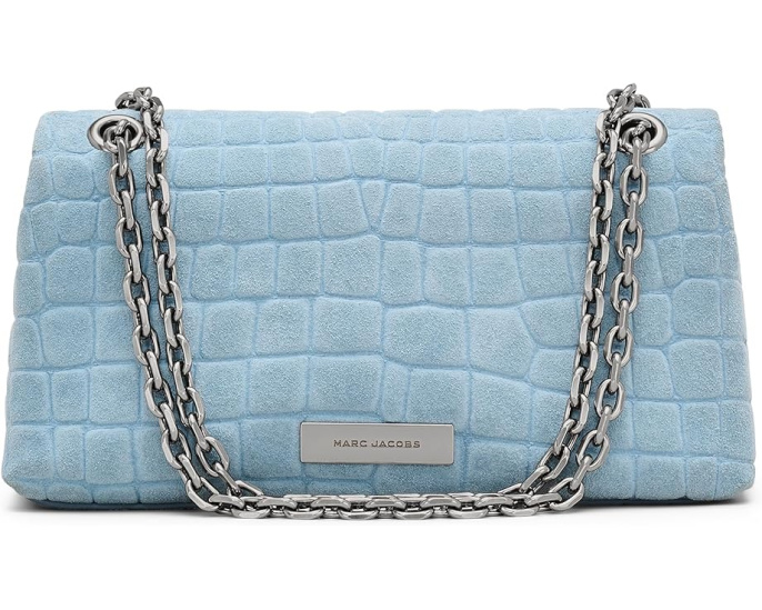 Мини-сумка Marc Jacobs The Suede Croc Dual Chain с крокодиловым тиснением
