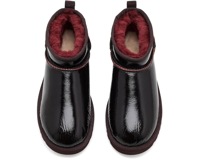 Ботинки UGG Classic Ultra Mini Crinkle с переливающимся верхом