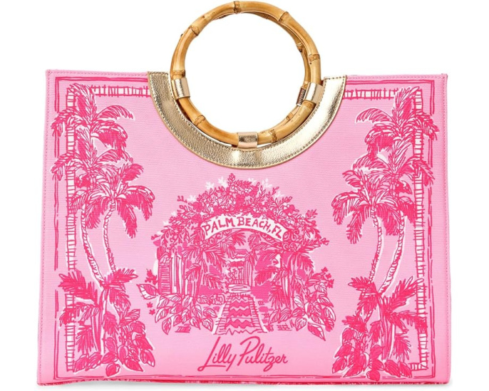 Lilly Pulitzer сумка Oasis Canvas Tote с принтом