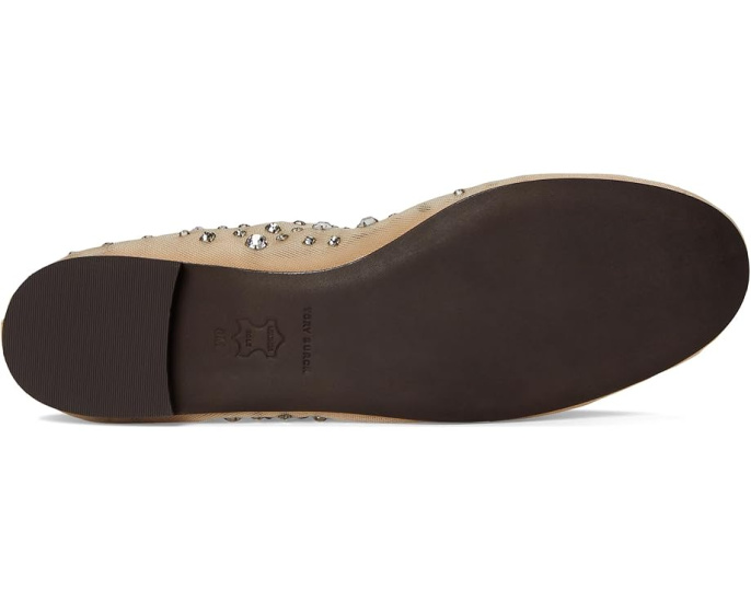 Балетки Tory Burch Crystal Ballet с кристаллами и эластичным краем