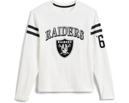 Футболка NFL Las Vegas Raiders с полосатым воротом (Little Kid/Big Kid)