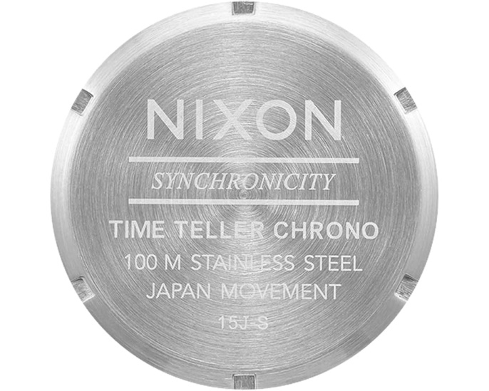 Nixon Time Teller Chrono хронограф с японским кварцем и браслетом из стали