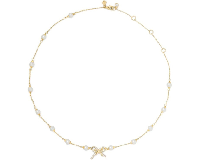 Ожерелье Kate Spade New York Girlie Pearlie с жемчугом и бантом