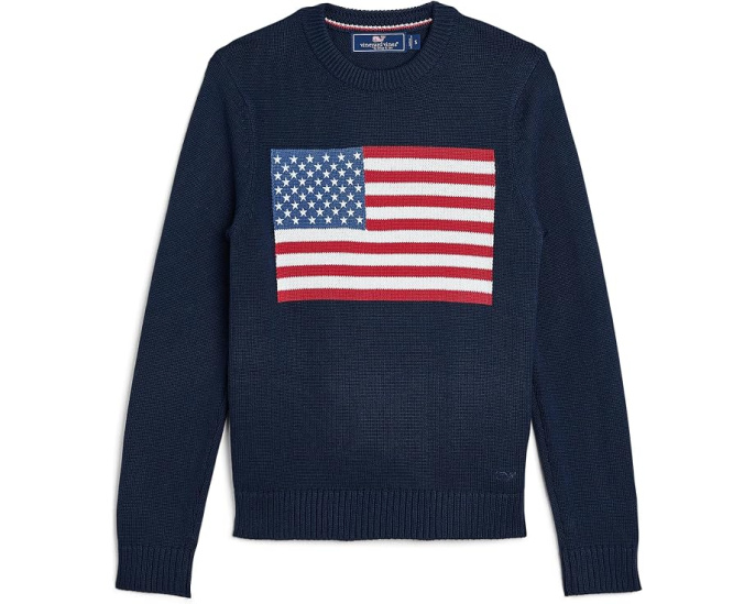 Vineyard Vines Детский свитер с американским флагом