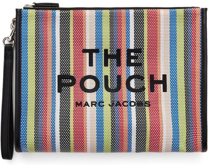 Большая сумка-пудреница The Stripe Mesh с полосатым принтом от Marc Jacobs