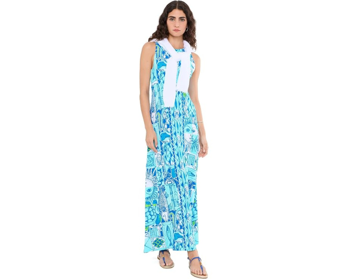Макси-платье Lilly Pulitzer Ellison с принтом и расклешенной юбкой