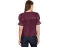 Топ с V-образным вырезом Pintuck Puff Sleeve от Vince Camuto