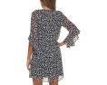 Short Chiffon Dress with Bell Sleeves