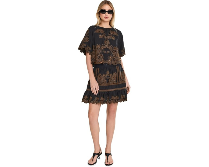 Вершина Miriam Emb от AllSaints с контрастной вышивкой
