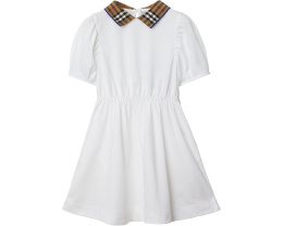 Платье Burberry Kids Alesea в клетку с оборками